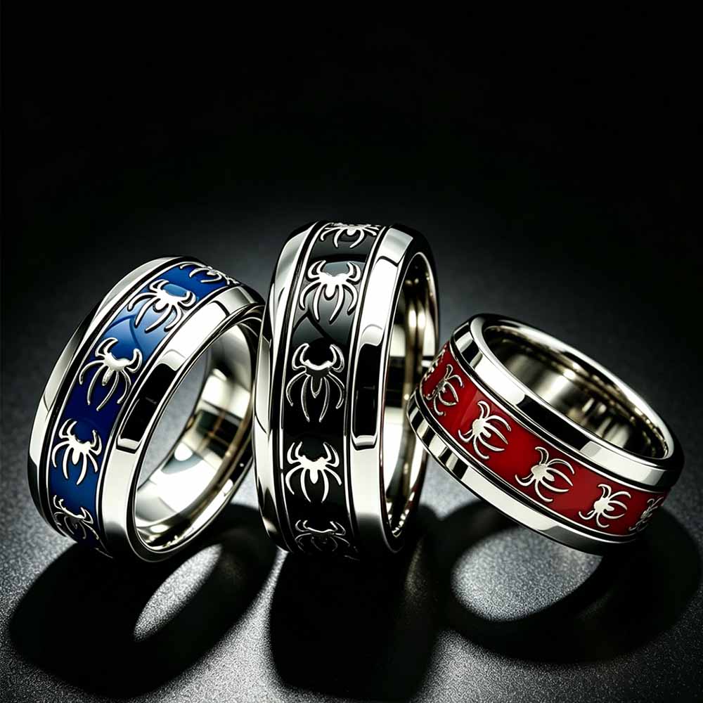 Nouvelle Bague Araignée Punk V - Initial Ring Custom avis et prix