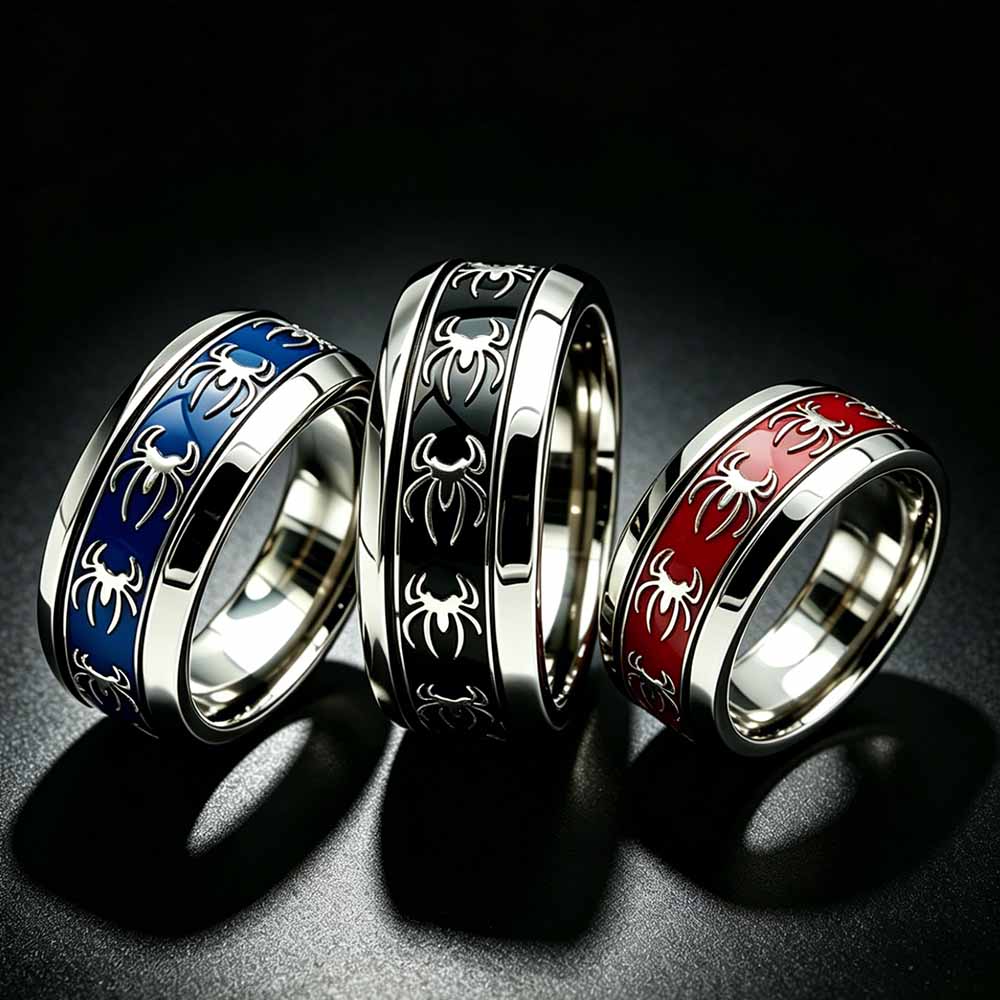 Nouvelle Bague Araignée Punk V - Initial Ring Custom avis et prix