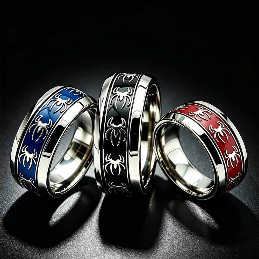 Nouvelle Bague Araignée Punk V - Initial Ring Custom avis et prix