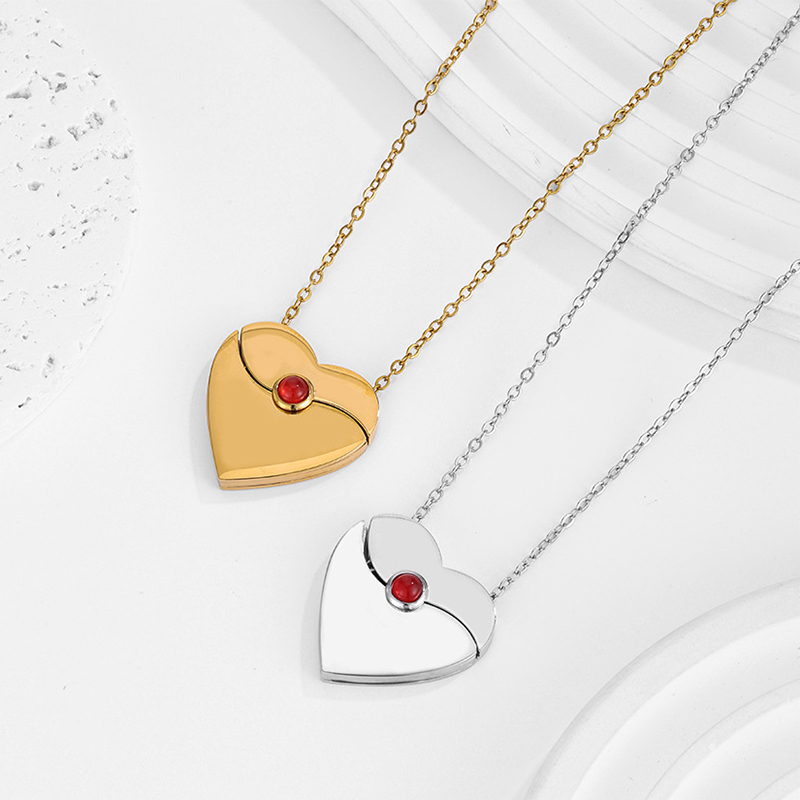 Collier Pendentif Cœur Personn - Birth Flower Necklace avis et prix